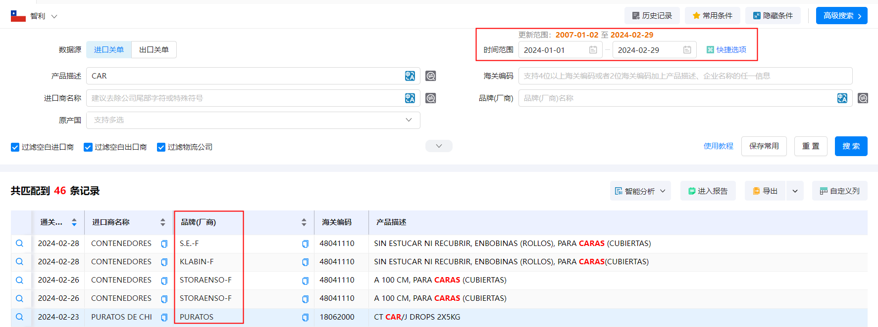 海关贸易数据,智利海关贸易数据,易币付(中国)智利海关贸易数据