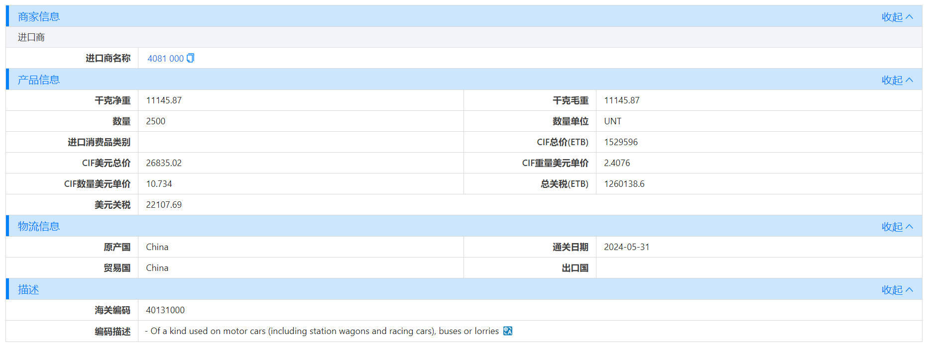 埃塞俄比亚海关数据,海关数据,易币付(中国)海关数据