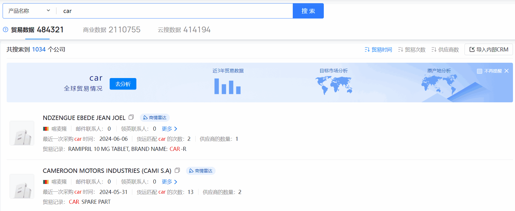 喀麦隆海关数据,海关数据,易币付(中国)海关数据